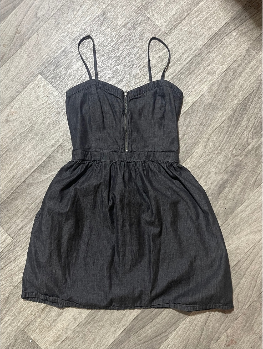 Vans black denim-style mini dress,
